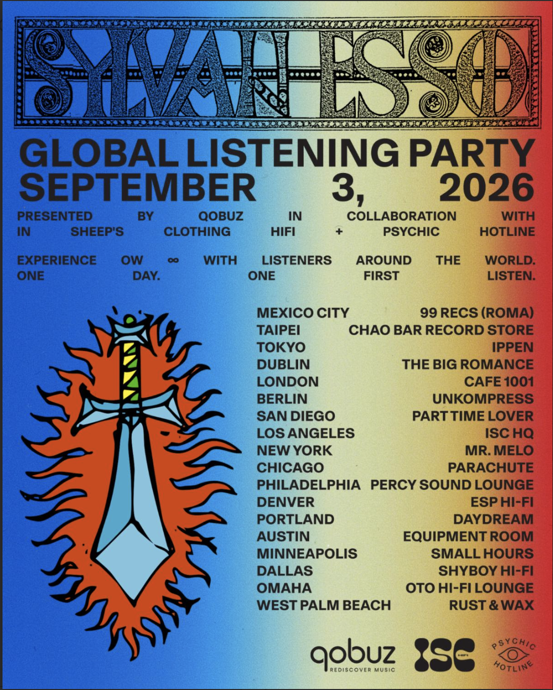 Sylvan Esso concert tour poster 2026–2027